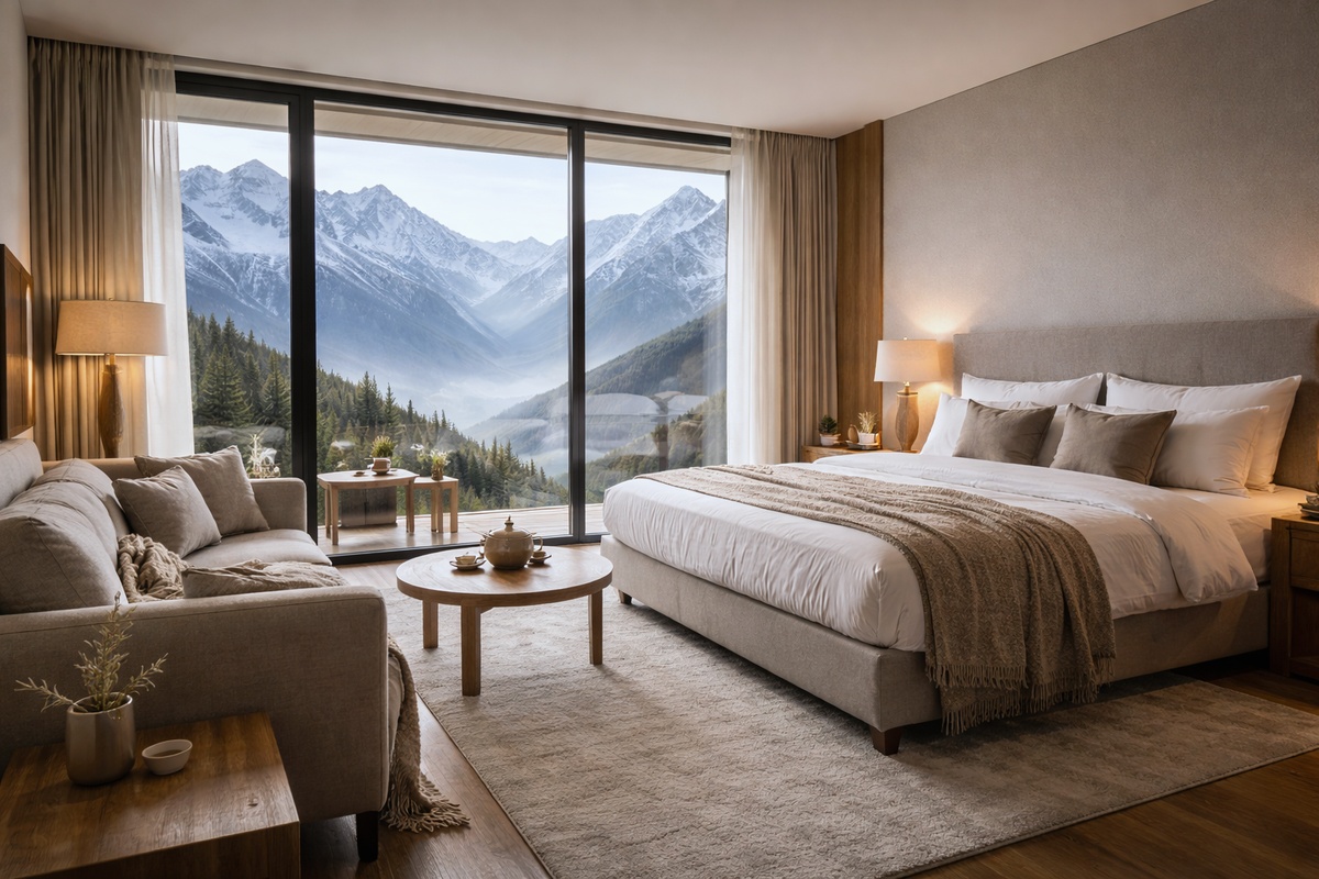 Cliffside Suite with panoramic mountain views